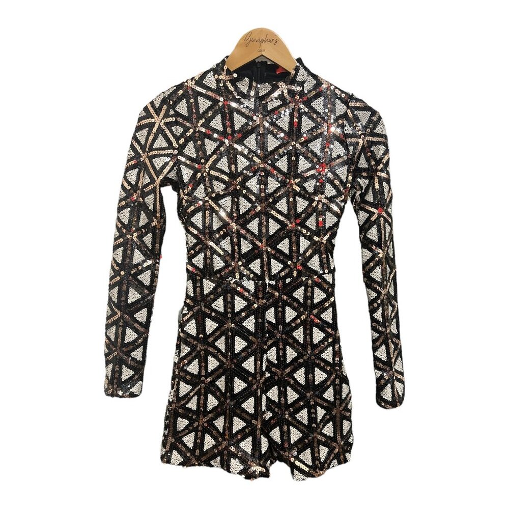 Banjul Black and White Patterned Romper
